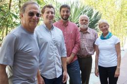Left to right: Jacob Israelachvili, Michael Rapp, Greg Maier, Herb Waite and Alison Butler. Photo Credit: SONIA FERNANDEZ